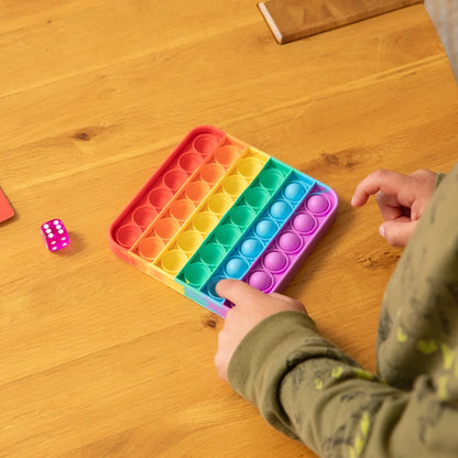 Rainbow Popping Mats (4 Pack): Sensory Toys for Kids with Autism, Stress & Anxiety - Rainbow Popper for Toddlers, Boys, Girls, & Adults