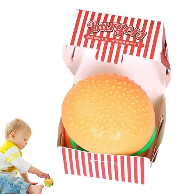 Burger anti Stress Tearable 3D Hamburger Decompressions Toys Stress Relief Toy Burger Stress Ball Squeeze Ball