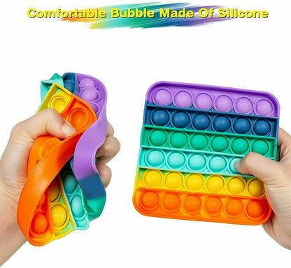 Popit Fidget Toy Push Bubble Sensory Stress Relief Kids Family Games Square Game