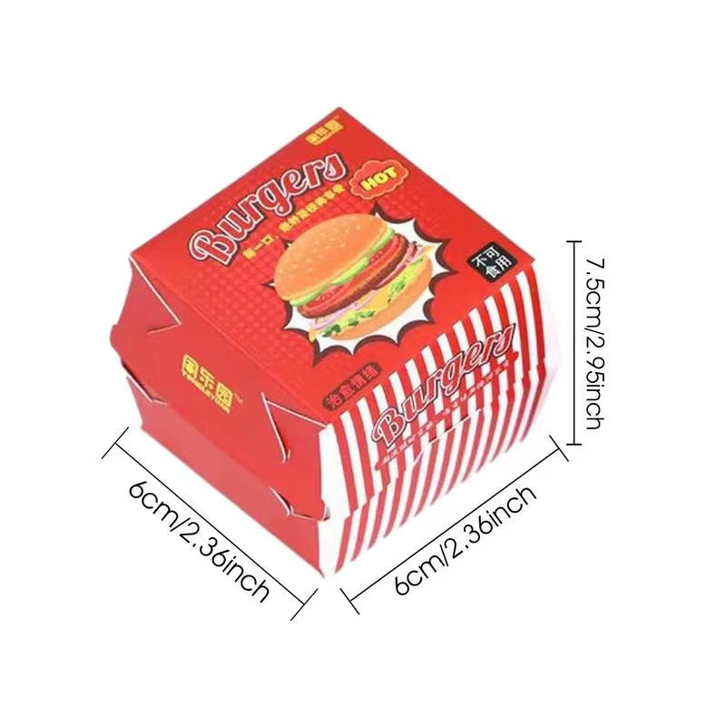 Burger anti Stress Tearable 3D Hamburger Decompressions Toys Stress Relief Toy Burger Stress Ball Squeeze Ball